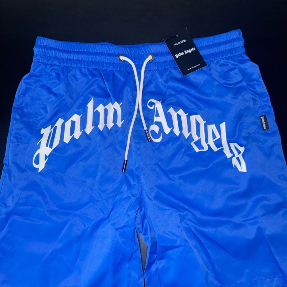 Palm Angels Royal Blue Athletic Shorts